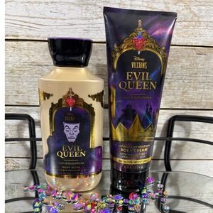 Bath & Body Works Disney Villains Evil Queen Body Wash & Body Cream Set  NEW!